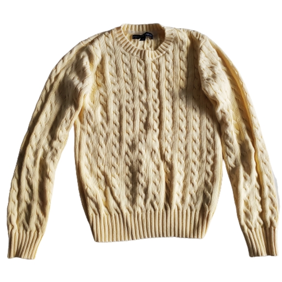Tommy Hilfiger Cable Crew Neck Sweater, Yellow, S - Picture 2 of 6